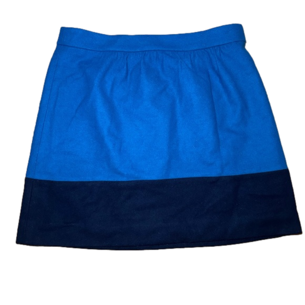 NWT J Crew Colorblock Skirt Wool Blend Style B4337 Size 10